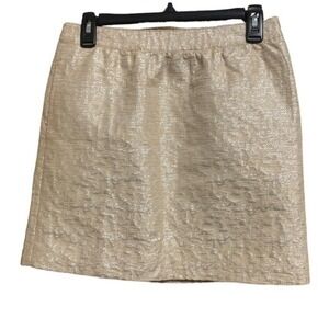 Loft Women's Size 0‎ Metallic Textured Mini Skirt Office Business Professional